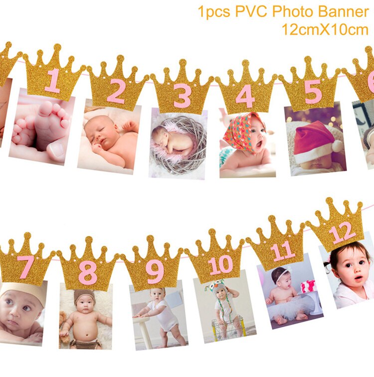 Patimate skog fotobanner 1st bursdagsbanner safari jungel festdekor ett års bursdagsfest rekvisita låve baby dusj: banner 4