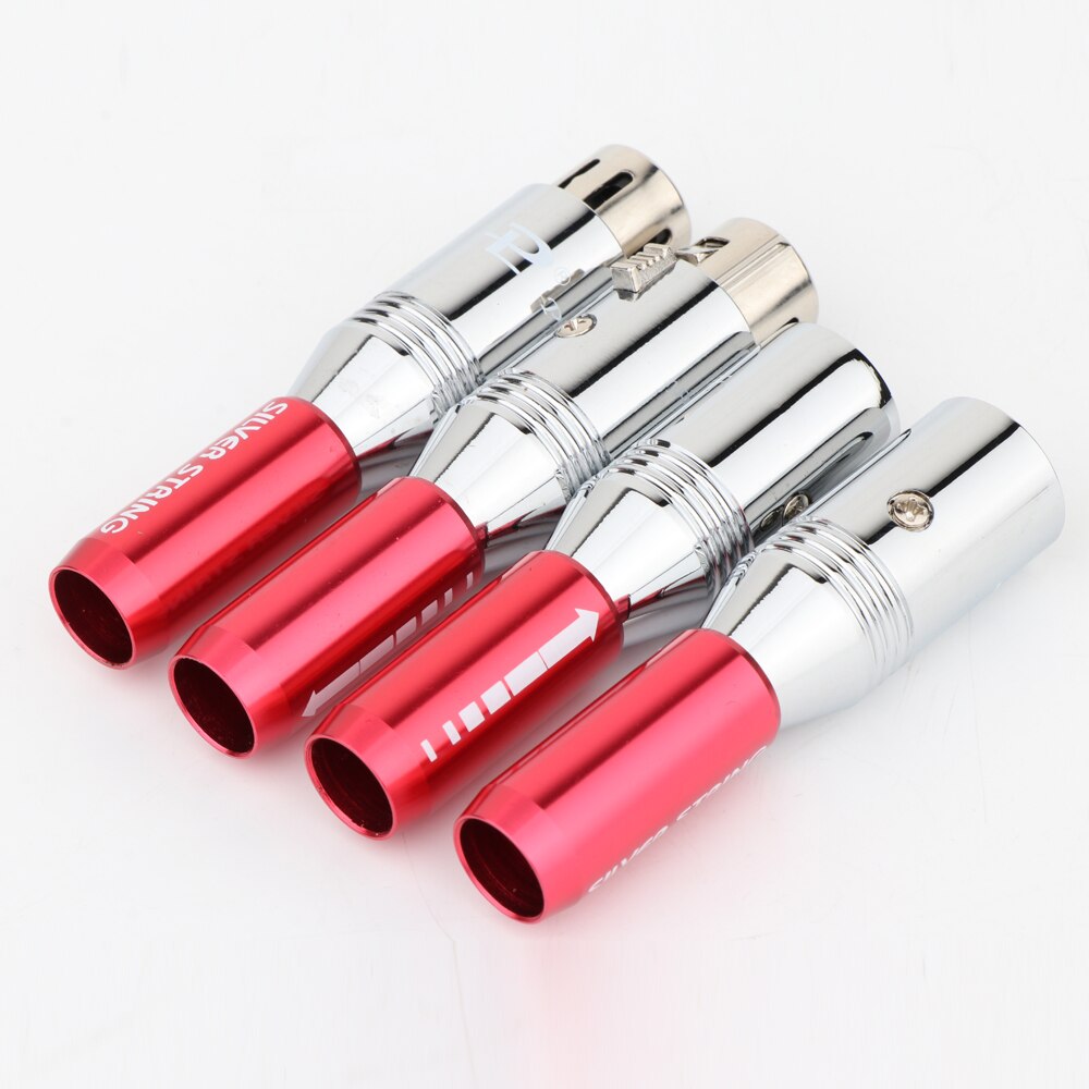 4pieces Preffair Rhodium Plated Interconnect XLR jack xlr cable plugs Balanced XLR Plug DIY AUdio cable