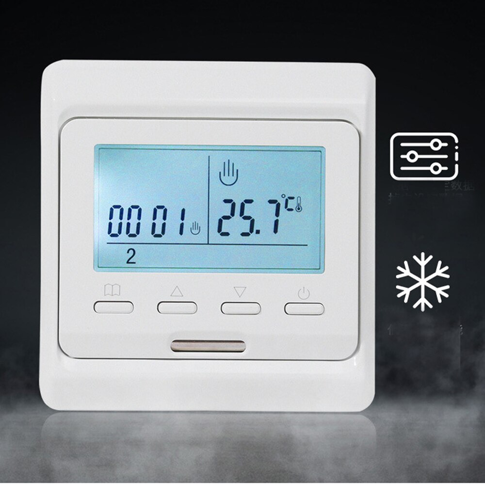 LCD Weekly Programmable Floor Heating Temperature Regulator Controller 16A 230V Air Machanical Thermostat Warm Room Universal