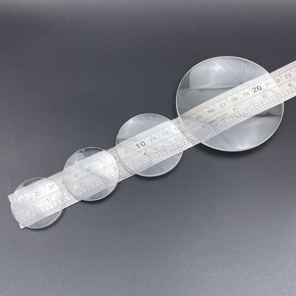 10x 8x 6x 5x Vergrößerungslinse 36 40 50 80 110 MM Optisches Glas Doppelkonvexe Lupe Projektor Experimentelles Instrument