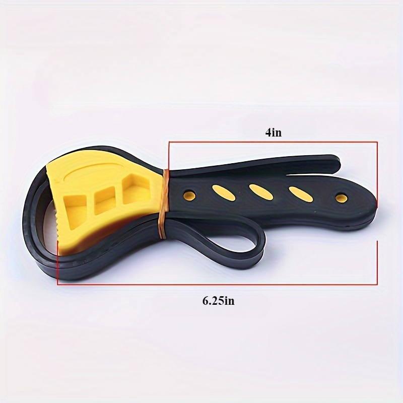 Clé à courroie de 6 pouces, extracteur de filtre à huile, clé à sangle, ouvre-chaîne, outil de démontage réglable, 1 pièces