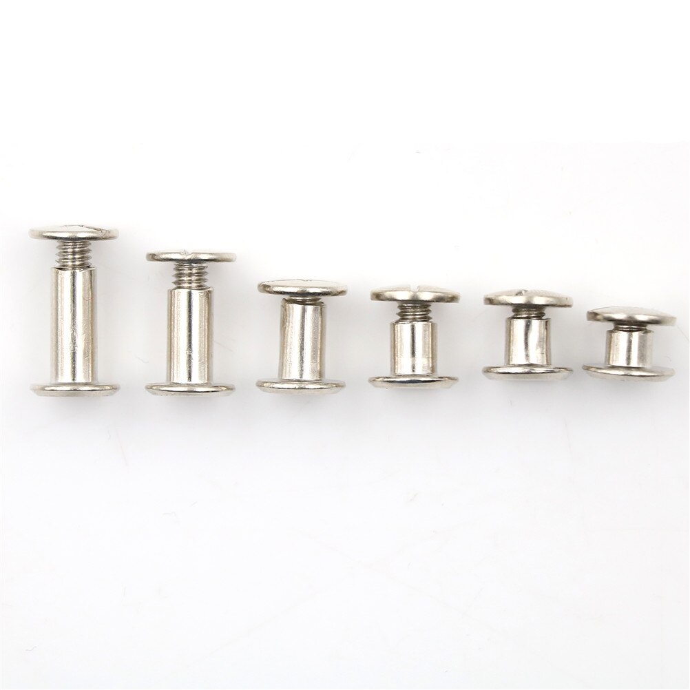 20 pièces Nickel vis de liaison Rivets à ongles pour sac pièces accessoires 5x6mm 6 tailles M5 * 12mm M5 * 10mm M5 * 8mm M5 * 6mm M5 * 5mm M5 * 4mm