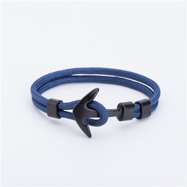 Zwart Anker Charme Armbanden Voor Mannen Vrouwen Touw ketting Armbanden Sieraden: 5