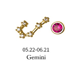 MloveAcc 12 Konstellation Stern Asymmetrie Ohr Studs Kristall Sternzeichen Wassermann Krebs Skorpion Piercing Stud Ohrringe für Frauen Mädchen: Gemini