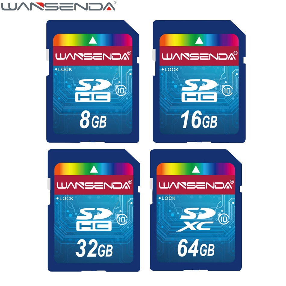 100% reale Kapazität WANSENDA SD Karte 32GB 64GB Speicher Karte 16GB 8GB 4GB SDHC SDXC Blitz Speicher Karte freies paket