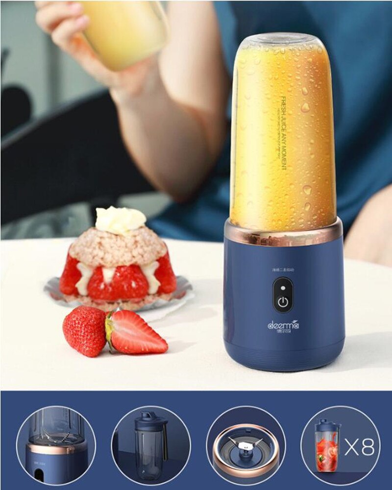 Xiaomi Deerma Tragbare Rührgerät 400ml Elektrische Entsafter Zitrone Orange Frucht Presse Drahtlose Rechargable 21000rpm Rührgerät