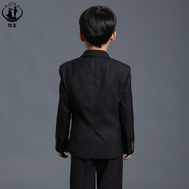 Nimble Spring Autumn Formal Black Toddler Boys Suits Children Party Host Wedding Costume Clothing Blazer Vest Pants