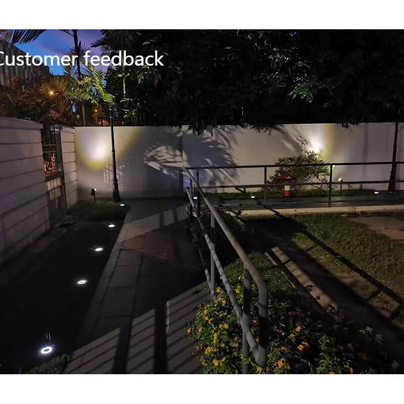 4Pack Solar Tuinverlichting 12/16/20LED Solar Grond Lichten Waterdichte Licht Ondergrondse Sensing Landschap Verlichting Voor gazon Pathway