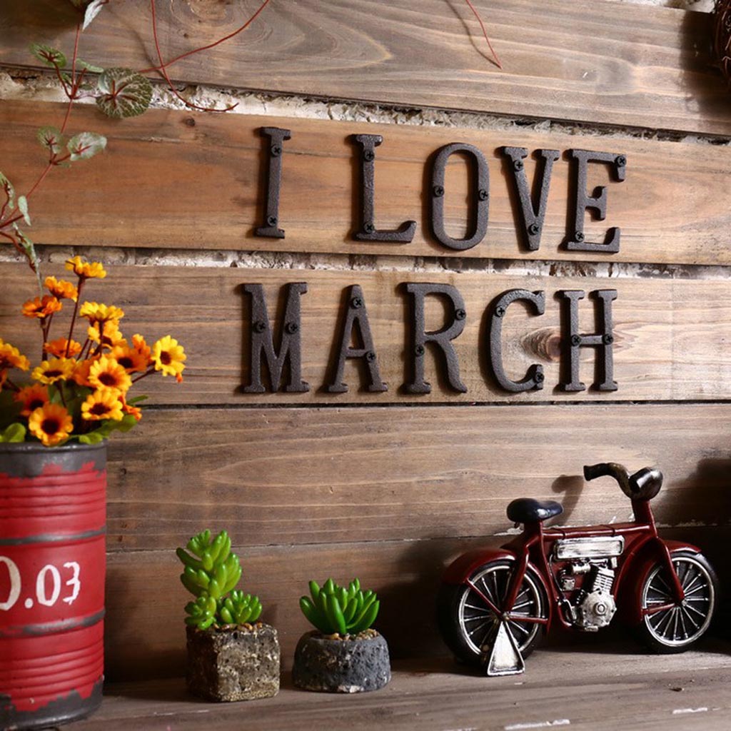 2pcs Cast Iron Metal Door Number Sign Plaque House Garden Name Address Sign Sticker Plate 2 3