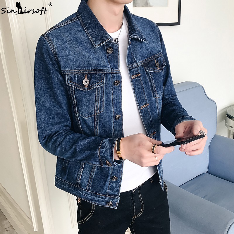 Autumn Men's Denim Jeans Jacket Jaket Men Retro Men's Cowboy Slim Jacket Coat Casual Chaqueta Hombre Jackets
