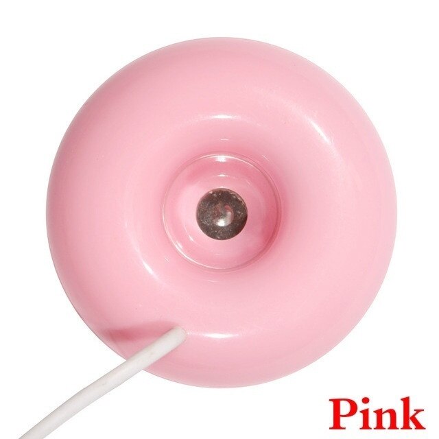 Mini Portable Donuts USB Air Humidifier Purifier Aroma Diffuser Steam Safe Use for Home Atomizer Aromatherapy: Pink