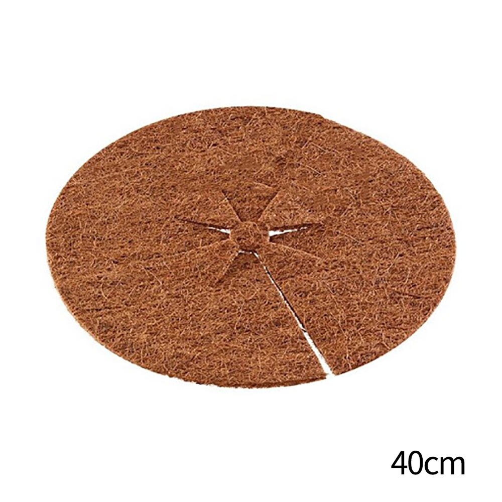 1Pc Planten Cover Potplanten Winter Bescherming Kokosnoot Mulch Cover Mulch Disc Plant Cover Kokosmat Voor Tuinieren: 40cm