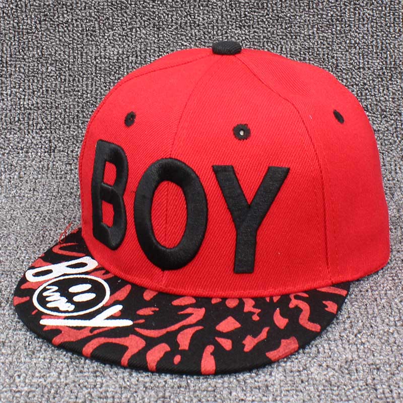 ALTOBEFUN-Gorra Snapback para niño de 3 a 8 años, gorra de béisbol ajustable, Hip Hop, CC904: Rojo