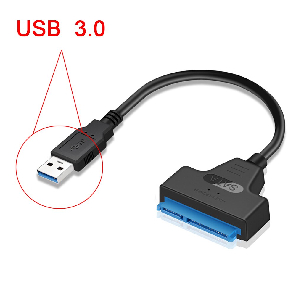 Usb 3.0 sata 3 kabel sata naar usb 3.0 adapter tot  to 6 gbps ondersteuning 2.5 inch externe hdd ssd harde schijf 22 pin sata iii kabel: Usb 3.0