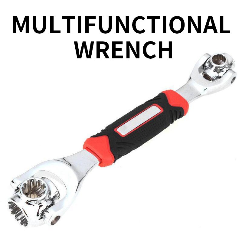 1PC multifonctionnel 360 degrés clé à douille rotative à cliquet ménage mobile ouvert multi-tête hexagonale clé à douille outil