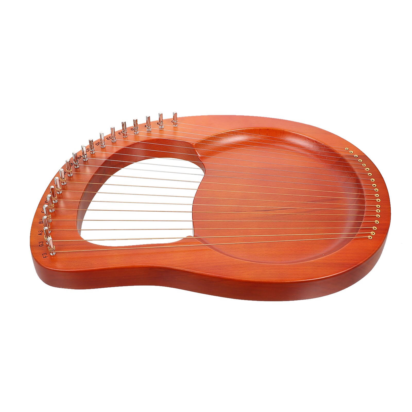 1 Set Van Houten Lier Harp Retro 19-String Lier Harp String Instrument (Hout Kleur): Default Title