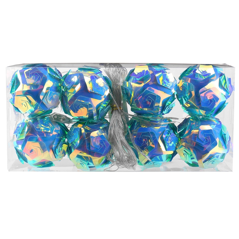 8 LED Globe Ball String Lights Indoor Outdoor Fairy Lights for Christmas Tree Garden Fence Paito Yard Home Party Decoration: Blue