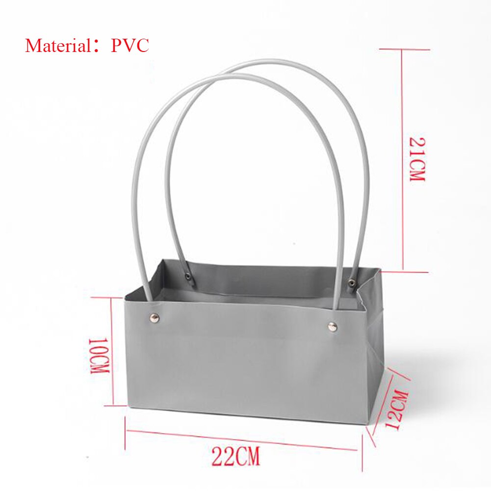 Portable Flower Basket Useful Round Florist Box Convenient Plant Boxes Multifunction Fleur Bouquet Baskets Durability Flower Box: Light Grey