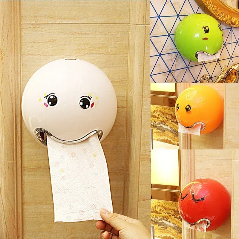 Wall Mounted Roll Paper Holder, Waterproof Paper Towel Holder for Kitchen Bathroom Toilet, Spherical Tissue Boxes,