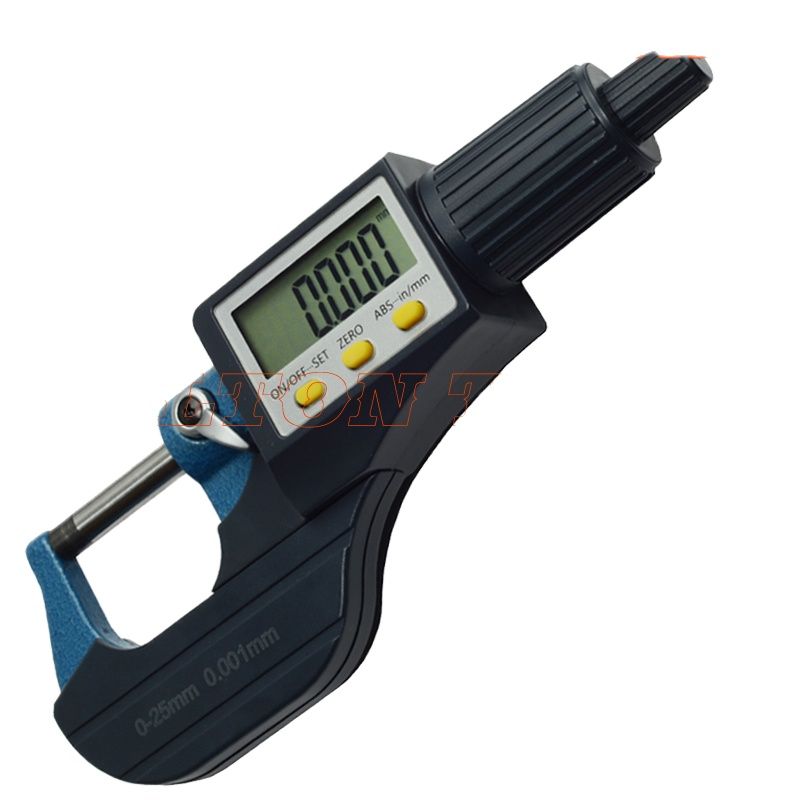 0-25mm 0.001 mm digital electronic outside micrometer 0-25 mm with Extra Large LCD Screen measuring tools With Retail Box