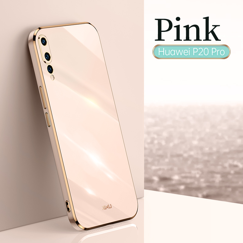 For Huawei P20 Pro Case Soft TPU Case For Huawei P20 Pro Anti-Fingerprint Camera Protection Cover: Pink