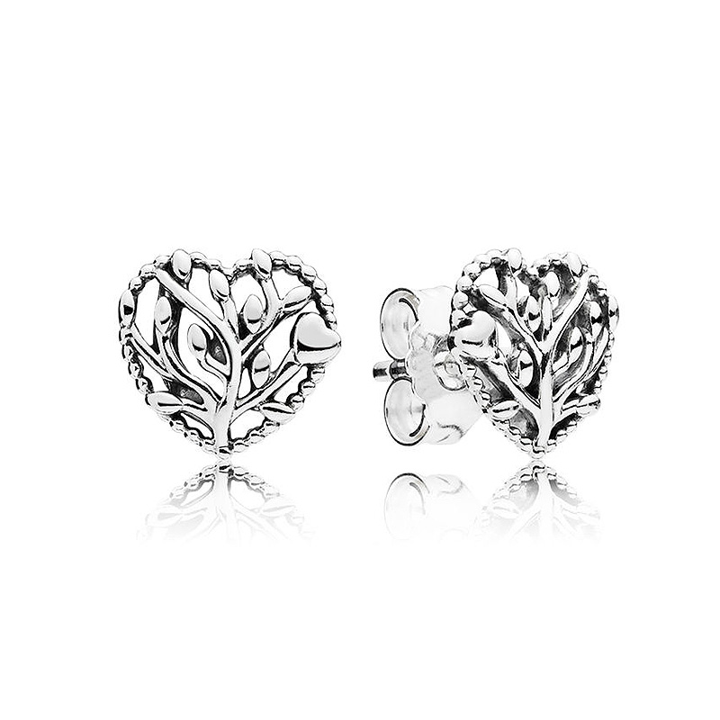 925 Sterling Silver Dazzling Droplets Enchanted Crown Circular Forever Tree Of Love Earring For Women DIY Jewelry: 13