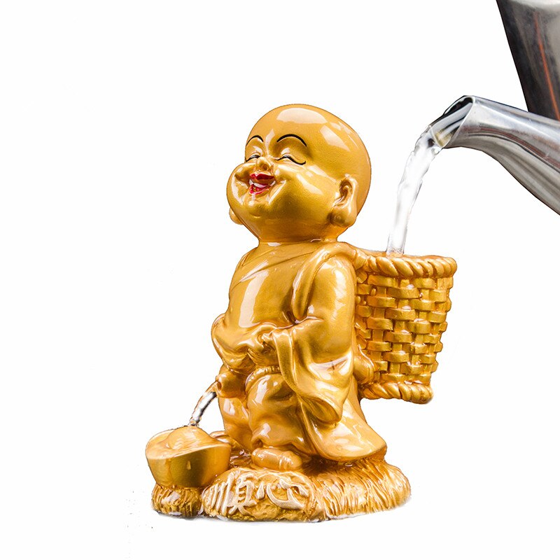 Home Color Change Tea Pet Water Spray Little Monk Chinese Tea Mini Tea Pet Decoration