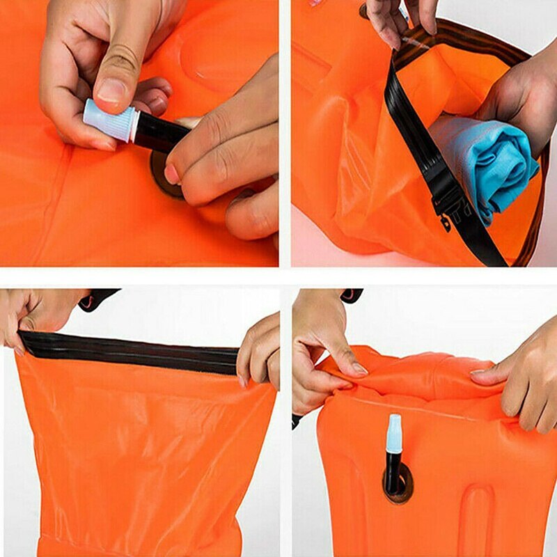 Outdoor Waterproof Air Bag Swimming Buoy Swimming Towing Floating Bag Kayaking Storage Bag Drifting Signal Buoy