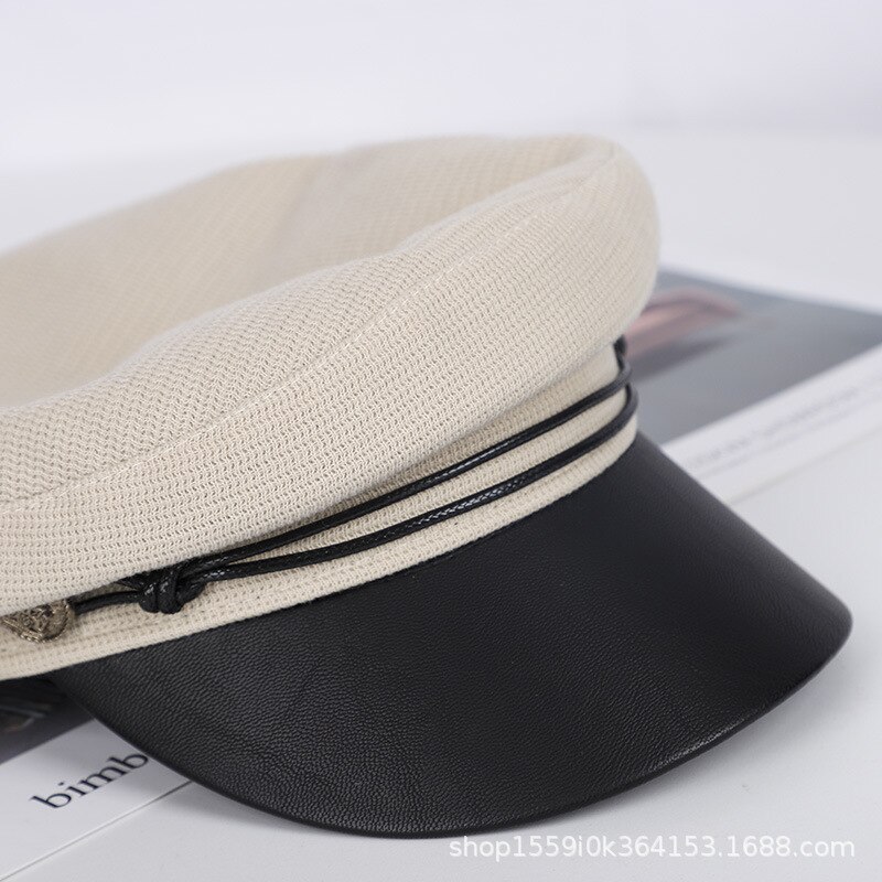 Women Hat Classic Accessories Baker Boy Hat Solid Newsboy Cap Black Cotton Winter Navy Cap Popular Baker Boy Hat