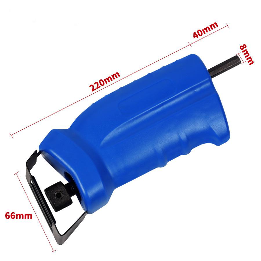 Reciprocating Saw Convert Adapter Metal Cutting Wood Tool Electric Drill Attachment with 3 Blades for Cordless Power Drill