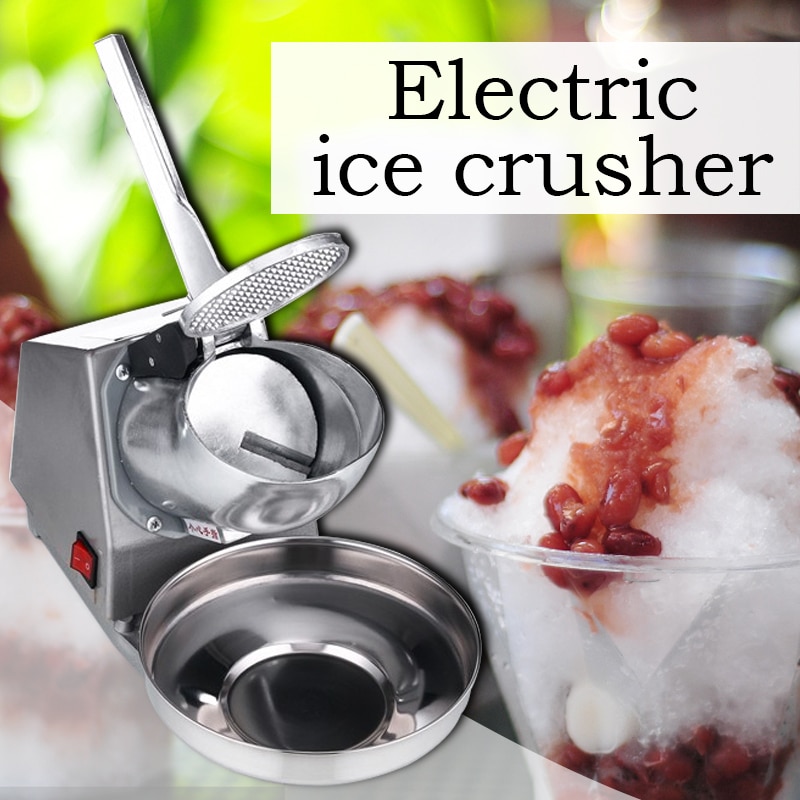 180W household small ice machine stainless steel ice machine commercial electric tea shop cafe bar sand ice machine