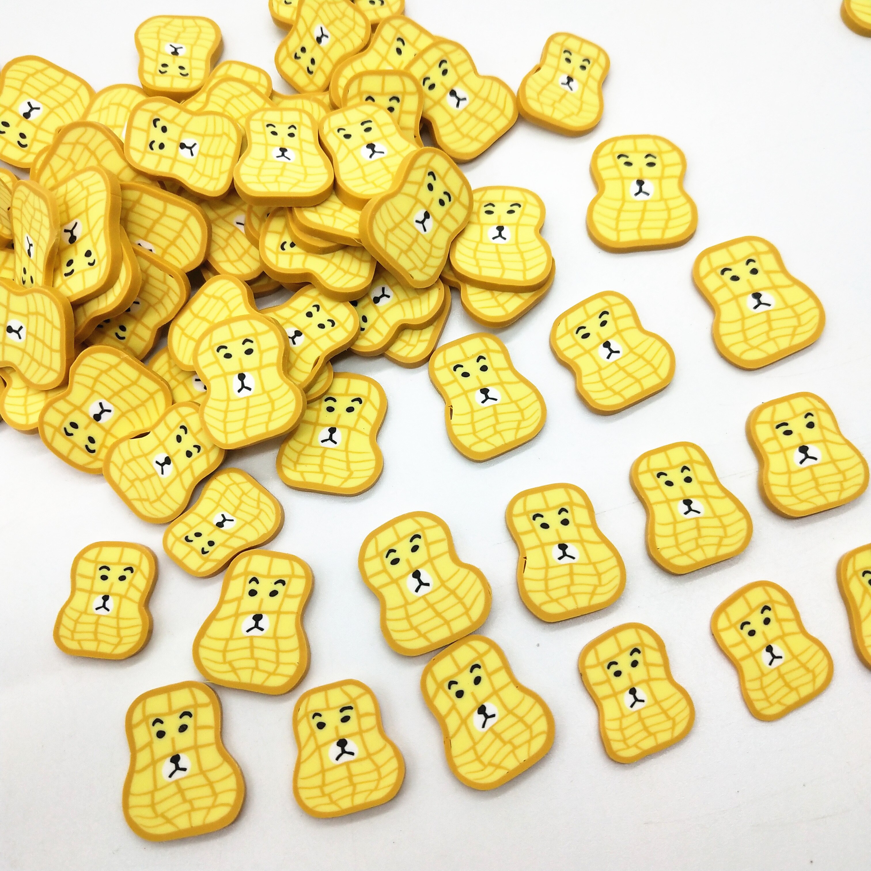 20g/lot 15mm Nuts Shell Polymer Clay for DIY Crafts Cute plastic Fruit klei Mud Particles