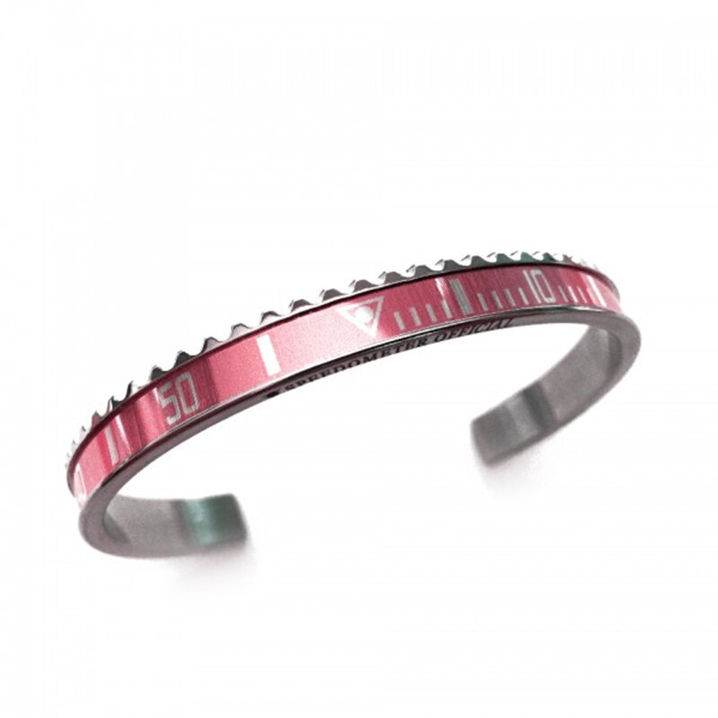 Bransoletka mankietowa ze stali nierdzewnej 12 kolorów w kolorze srebrnym ST01: steel-pink