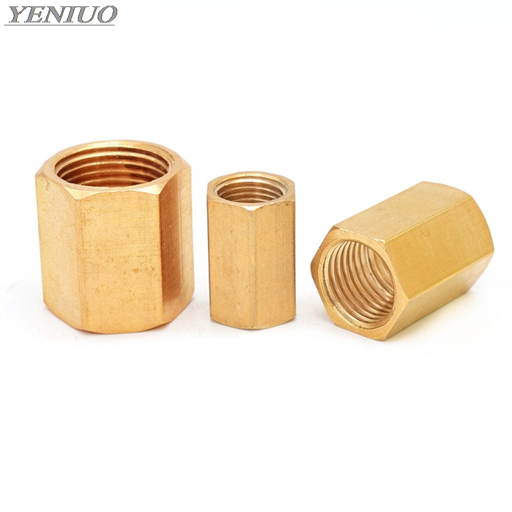 Brass Copper Hose Pipe Fitting Hex Coupling Coupler Fast Connetor Female Thread 1/8" 1/4" 3/8" 1/2" 3/4" BSP