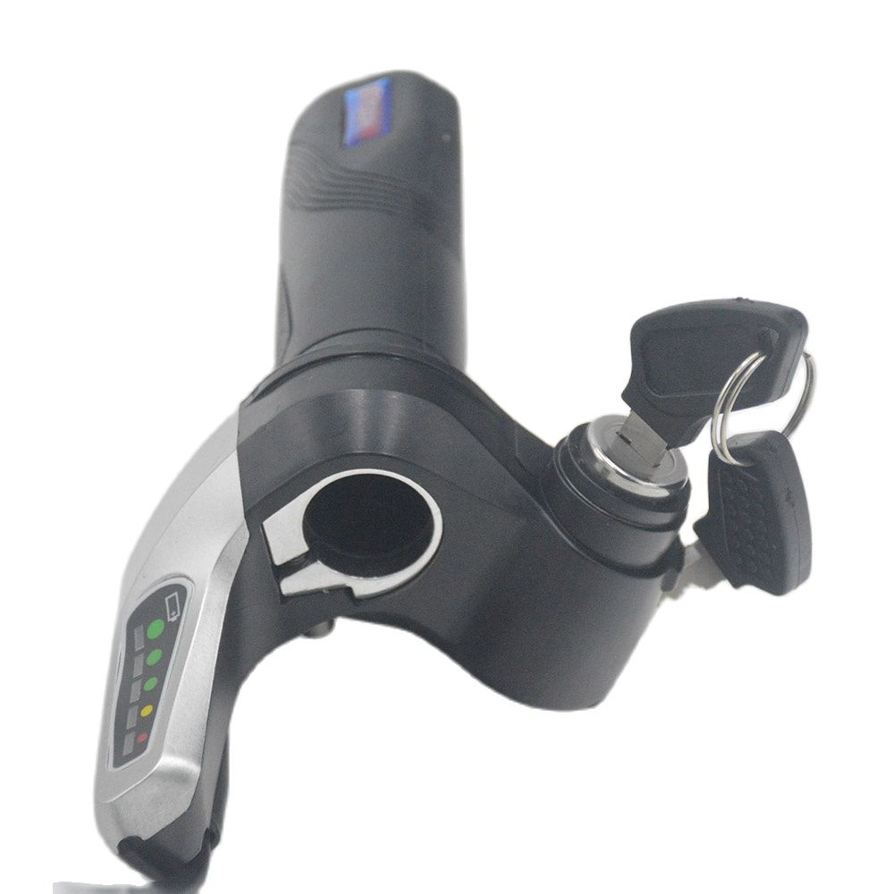 1Pair Electric Bike Bicycle Throttle Speed Adjustment Handle with Key Lock Display Handle Divides Fittings into 24V 36V 48V