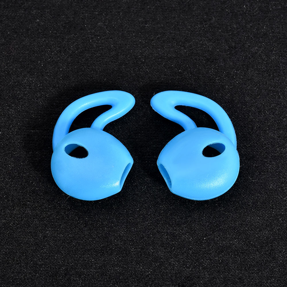 Fundas de silicona para auriculares, almohadillas antideslizantes deportivas para Apple Airpods Air Pods, accesorios a prueba de polvo, 5/1 par: 3XS / Azul cielo