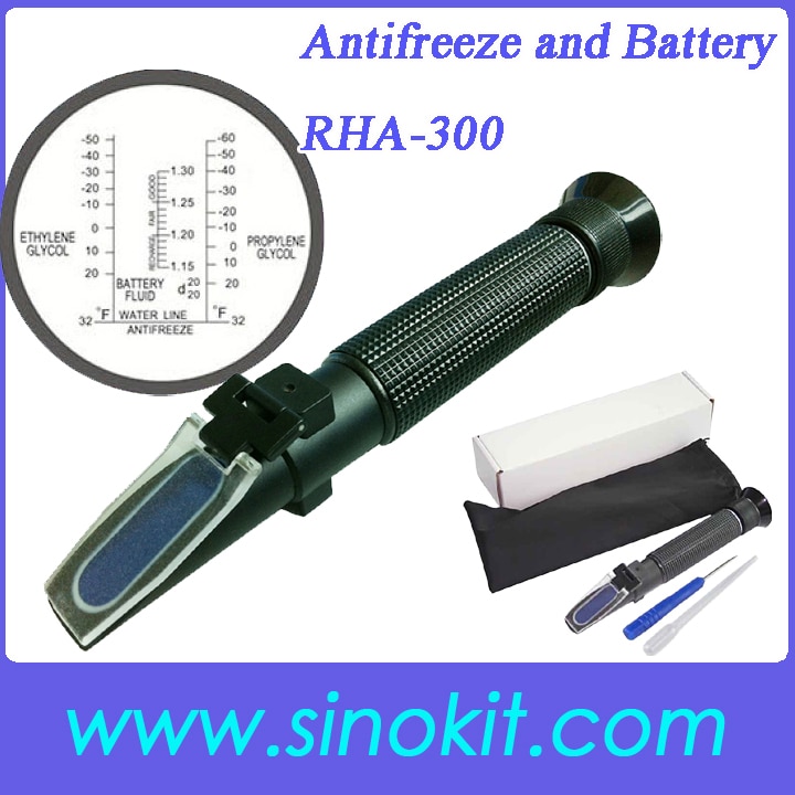 Goedkope Plastic Antivries en Batterij Hand Held Zwart Refractometer P-RHA-300ATC