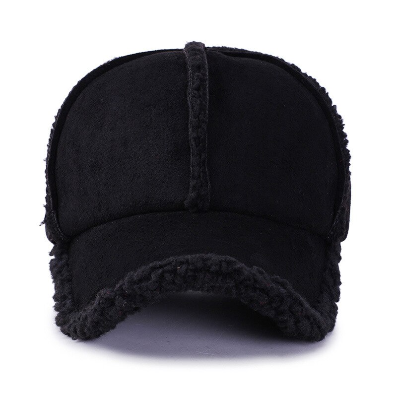 Vinter baseballcap til kvinner menn fuskepels fløyel varm pluss justerbar casualunibeauty