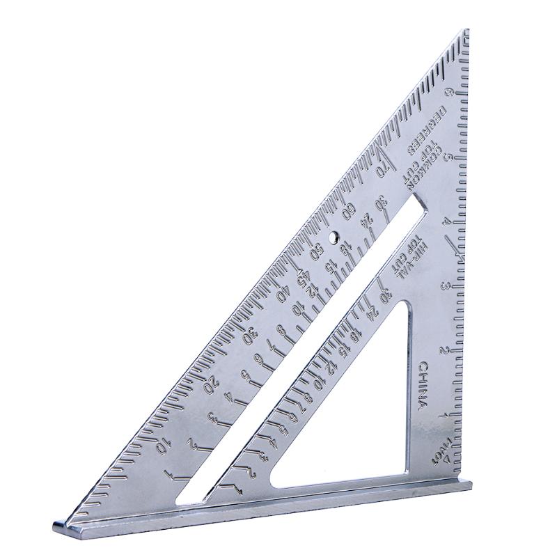 7inch Aluminum Speed Square Triangle Angle Protractor Measuring Tool Try Square Carpenter's Measuring Layout Tool