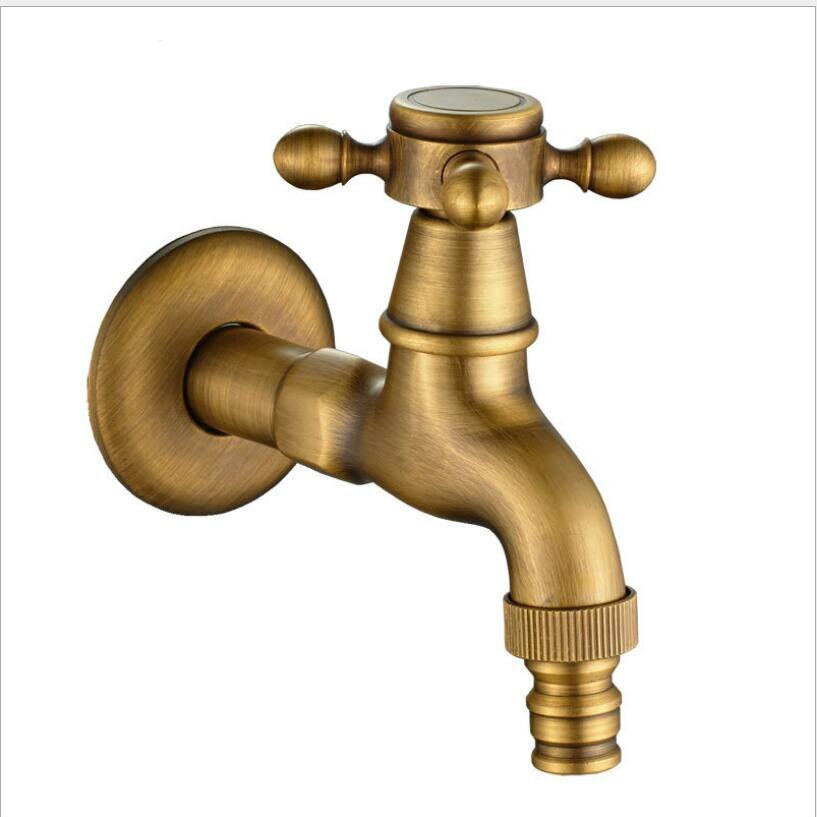 Antike Bronze-/Schwarz öl Bibcock Wasserhahn Durcheinander Zauberstab montiert Schlecht Waschmaschine klopfen garten wasserhahn Ich bin Freien Schlecht mischer: Stil 2