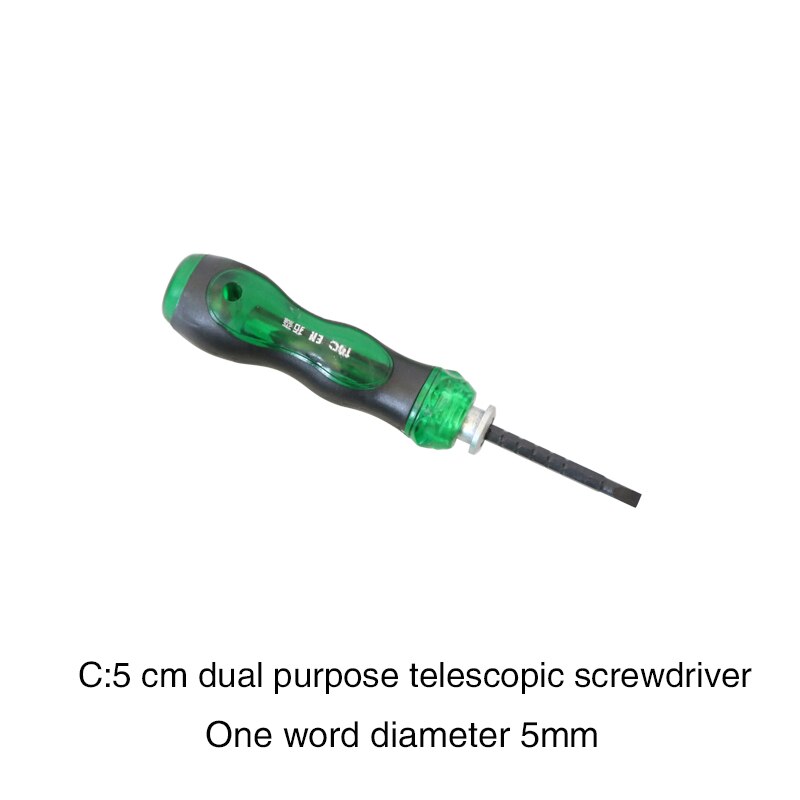 Phillips Screwdriver Set Double Head Dual Use Telescopic Slotted Screw Driver Bits Precision Impact Magnetic Ring Screwdrivers: C