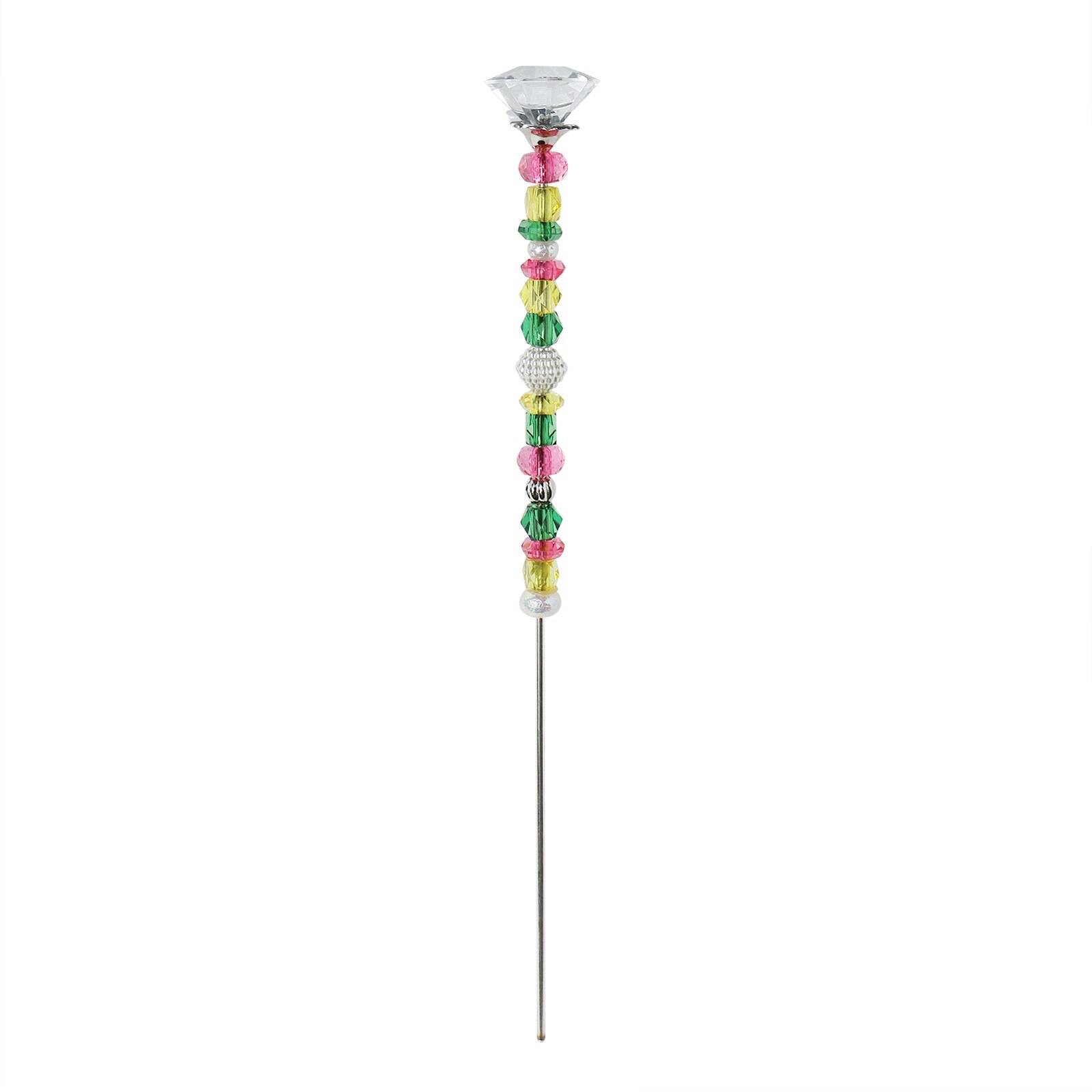 Piquets de jardin de rêve perlés, d'extérieur pour enfants, décoration de cour colorée en cristal arc-en-ciel: A