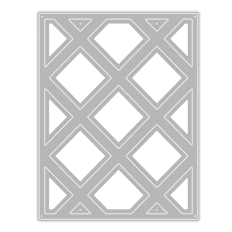 Rectangle and Square Pyramid Frame Background Metal Cutting Dies For DIY Scrapbooking Card Paper Album Making no stamps: Default Title