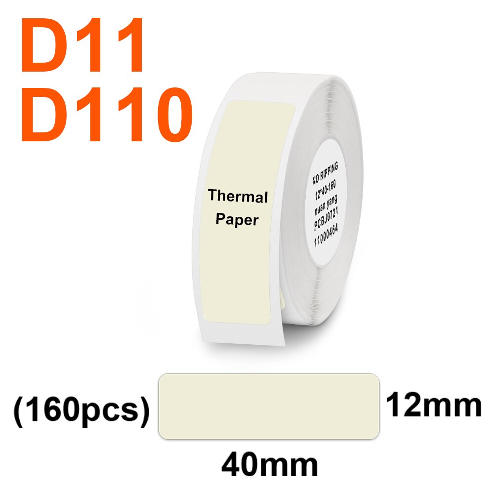 D11 elastyczny kabel papier do Niimbot D11 D110 przenośny Mini bezprzewodowa drukarka etykiet Bluetooth wodoodporny D11 etykieta druku papieru: Set C