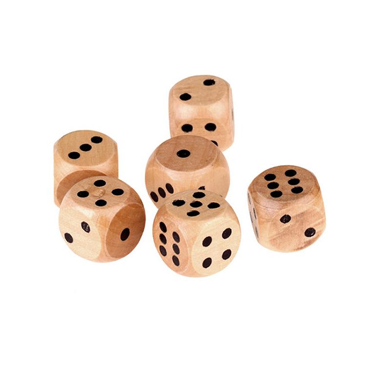 1Pc16mm Houten Dobbelstenen Zeef Houten Dobbelstenen Om Sample Diverse Yard Dice Game Kanten Kleur Patronen Dices Game Zes Props Duurzaam b8I5: Default Title