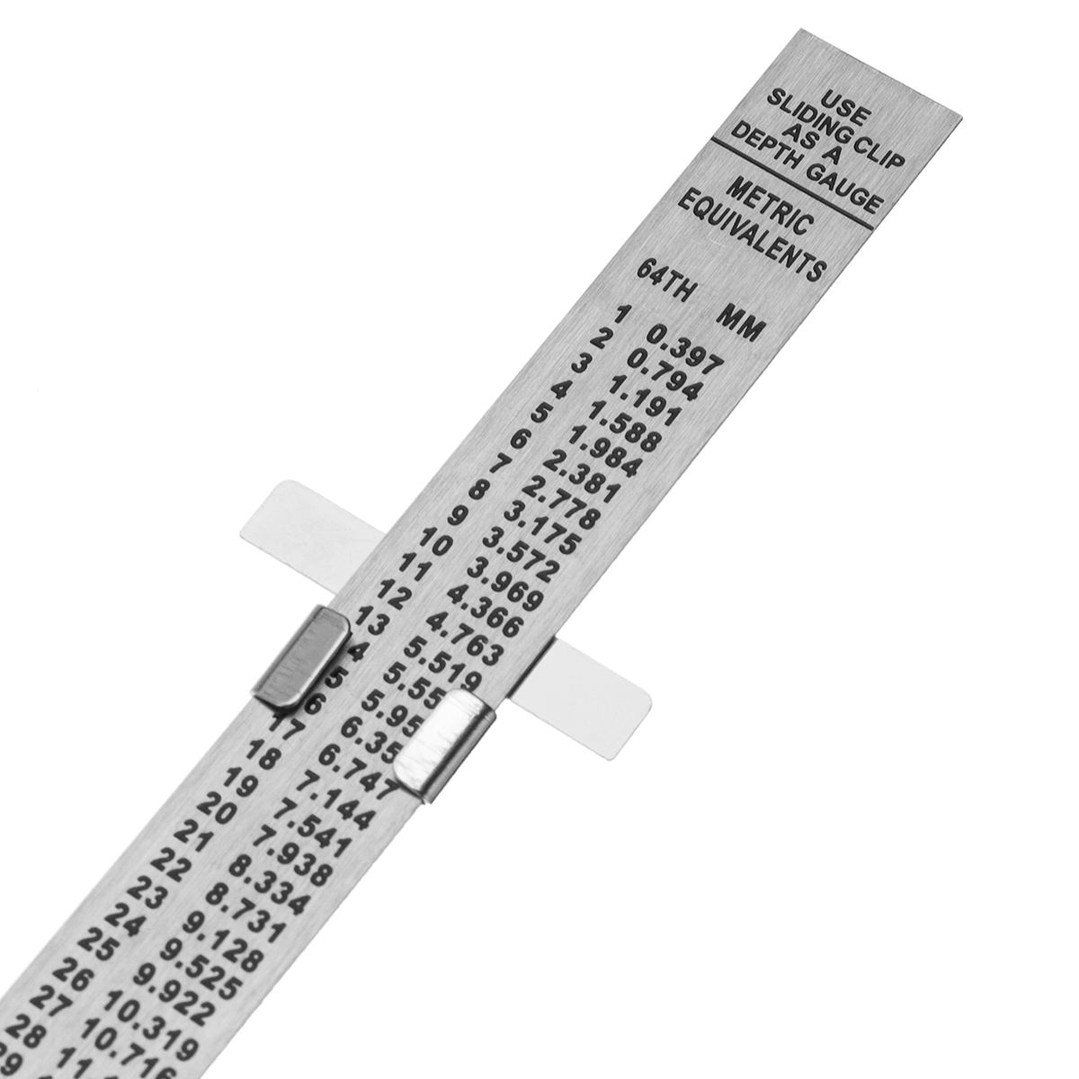 6 &quot; 0-150mm standardmätare i rostfritt stål djup längdmätare skala märkning mätverktyg med avtagbar klämma lätt att använda/bära