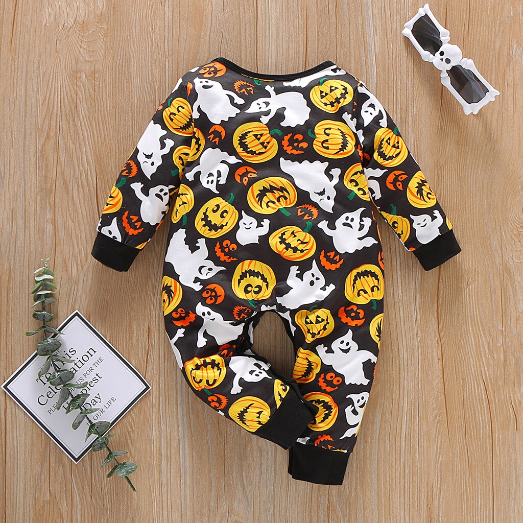 Pasgeboren Baby Baby Boy Meisje Halloween Pompoen Kostuum Romper Jumpsuit Outfits halloween baby outfits baby girl pasgeboren kleding