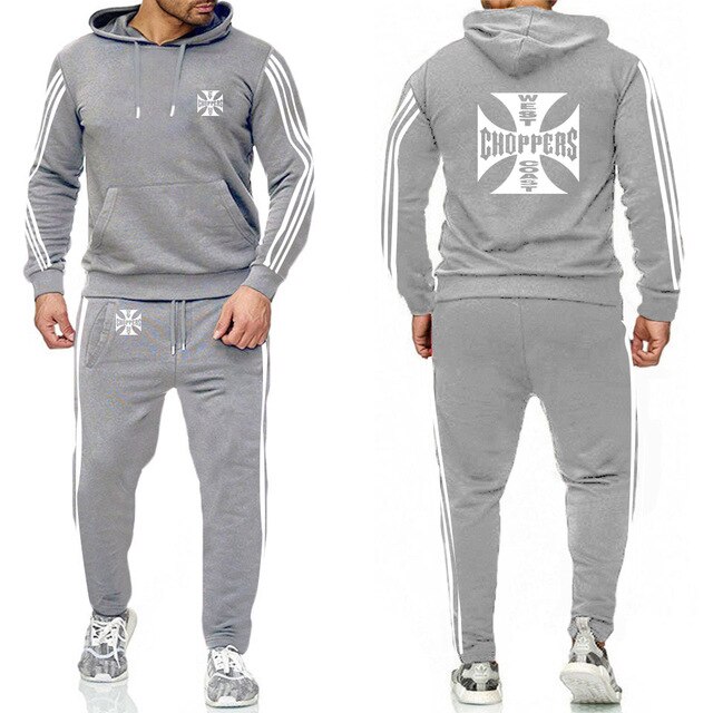 Hettegensere menn til vestkysten herre hettegensere varm hettegenser tilfeldig menn genser bukser 2 stk sett: Xl / Som bildeshow