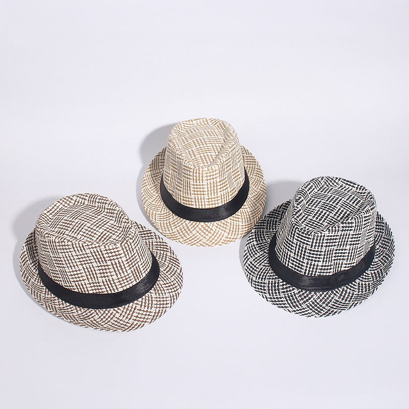 Gorra de gángster para hombre y mujer, sombrero de paja para playa, informal, Panamá, Jazz, vaquero