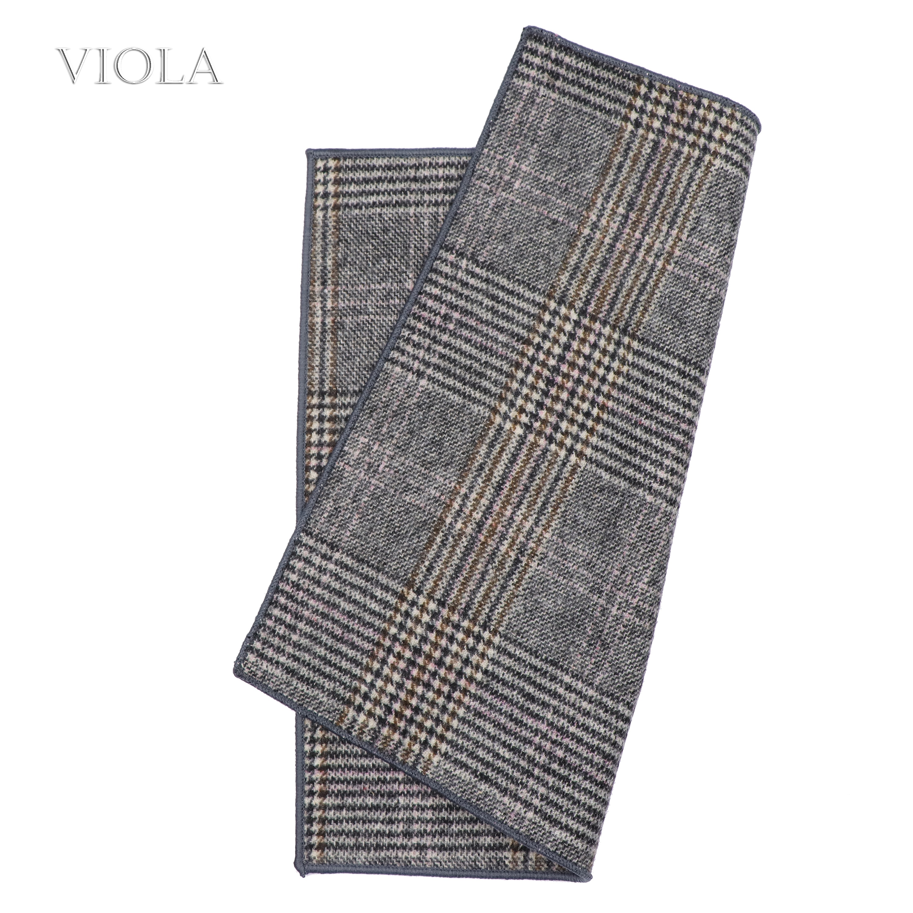 Klassisk plaid stribet blød 50% uld kashmir lomme firkantet 24cm herre jakkesæt hanky festlommetørklæde smoking slips matchende vinter
